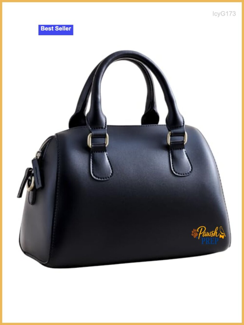 Vegan Leather Boston Bag Women Top Handle Satchel Retro Purse